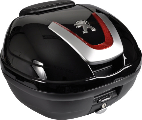 Kufr 34L Ink Black + černá kožená opěrka